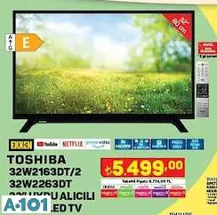 TOSHİBA 32 UYDULU FULL HD SMART LED TV AKILLI TELEVİZYON